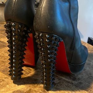 christian louboutin below the knee spiked heel